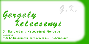 gergely kelecsenyi business card